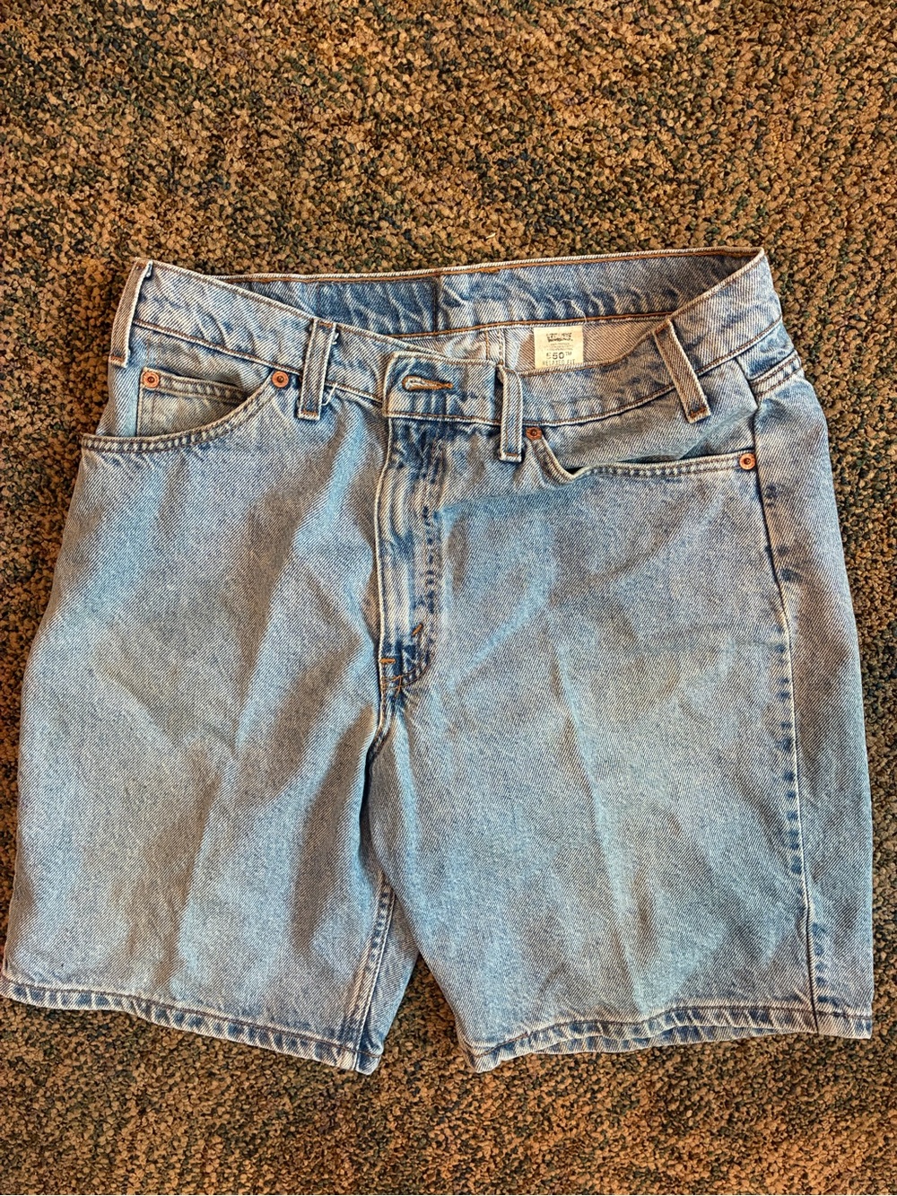 Vintage 505 Levi Blue Denim Men’s Shorts - Classic Relaxed Fit